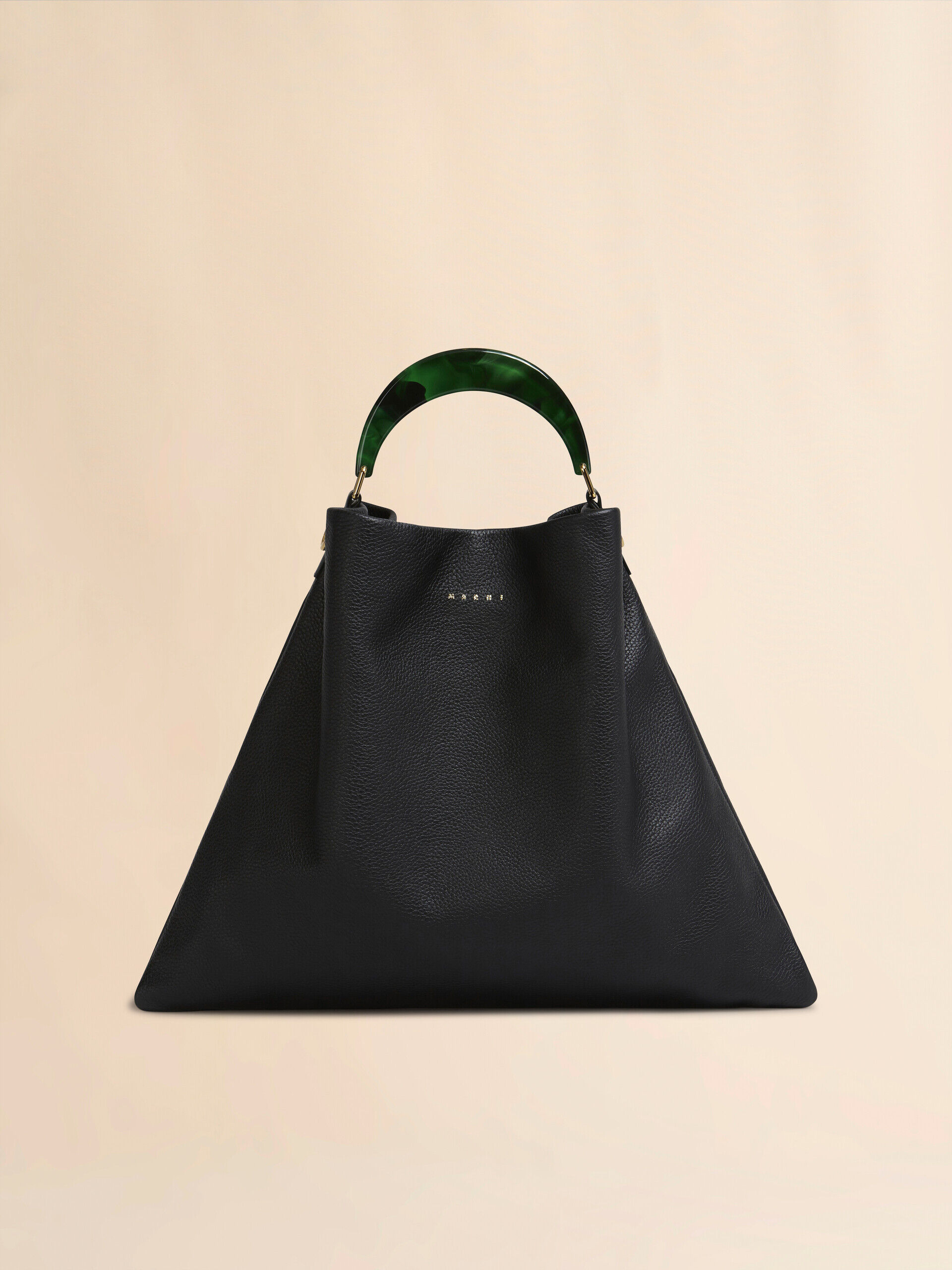 Venice Medium Bag in black leather | Marni