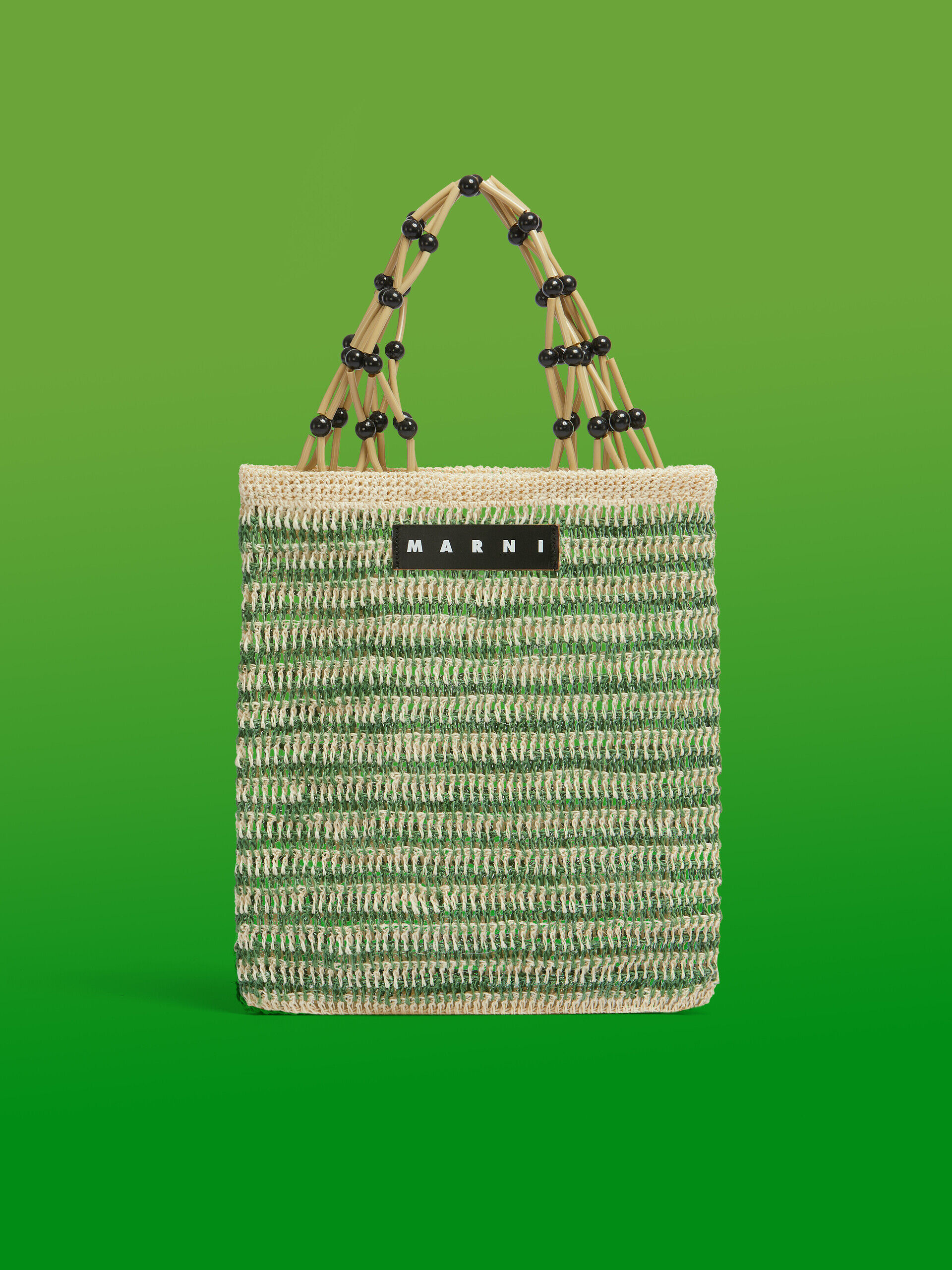 グリーン MARNI MARKET FIQUE ナチュラルファイバーネットショッパー