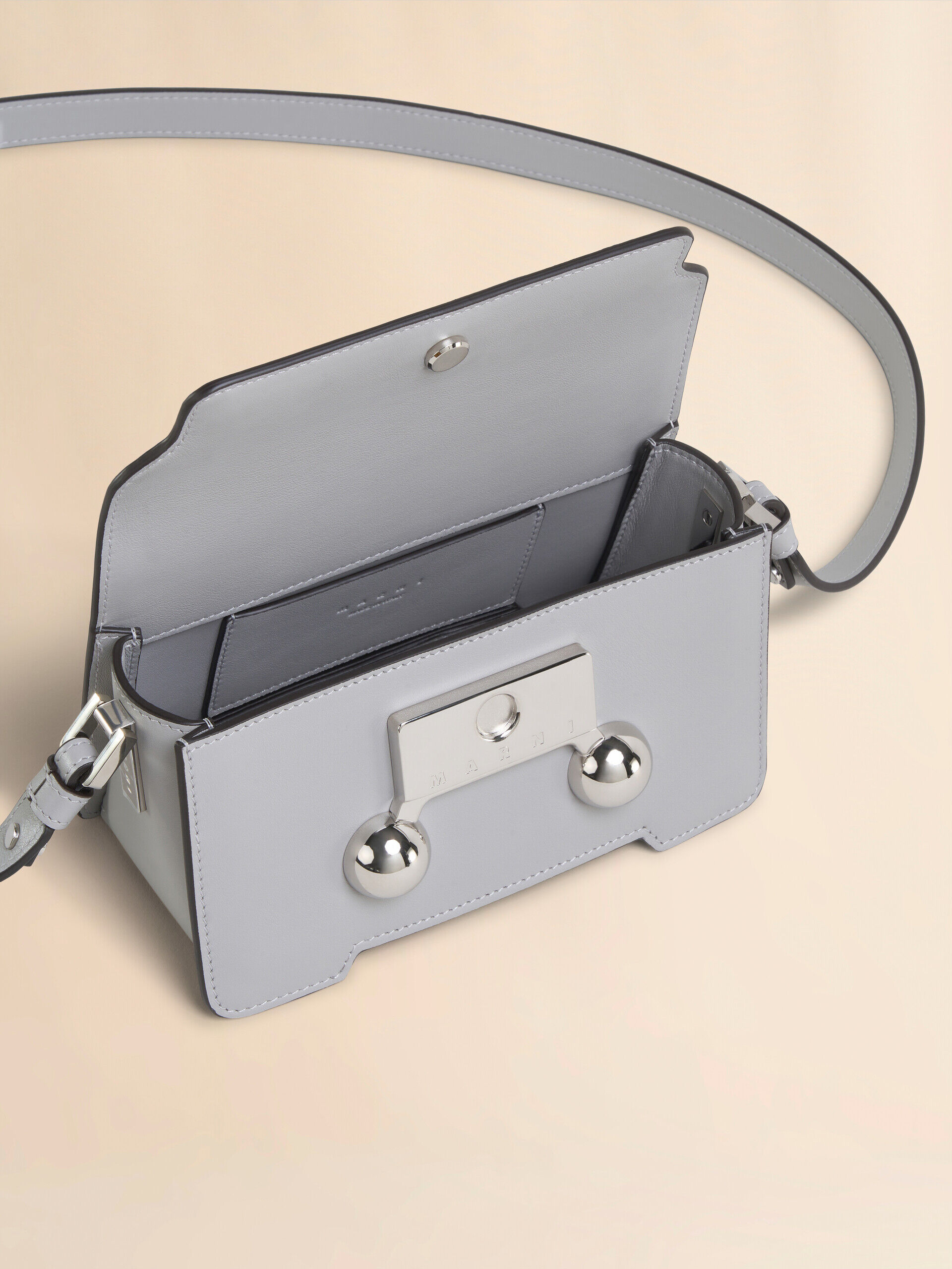 ライトグレー レザー製 Trunkaroo ミニショルダーバッグ | Marni