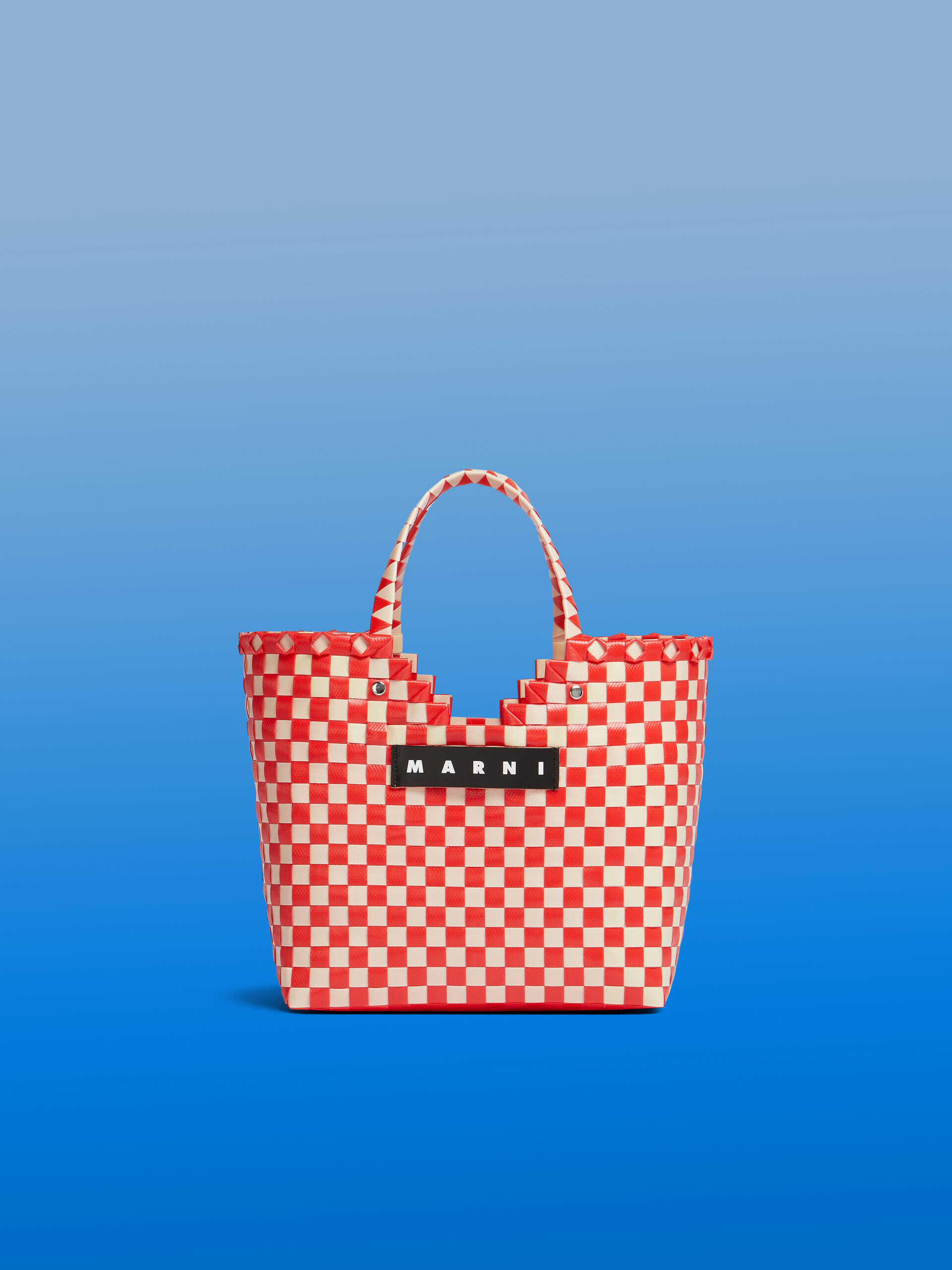 国内正規品 MARNI アイボリー ハート LOVE かごバッグ レッド&ホワイト