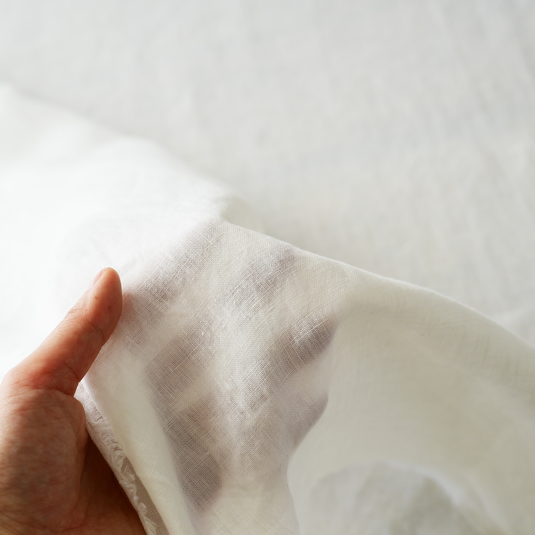 キッチンリネン :: 布・生地 :: リネン#40(白) 生地 幅155cm