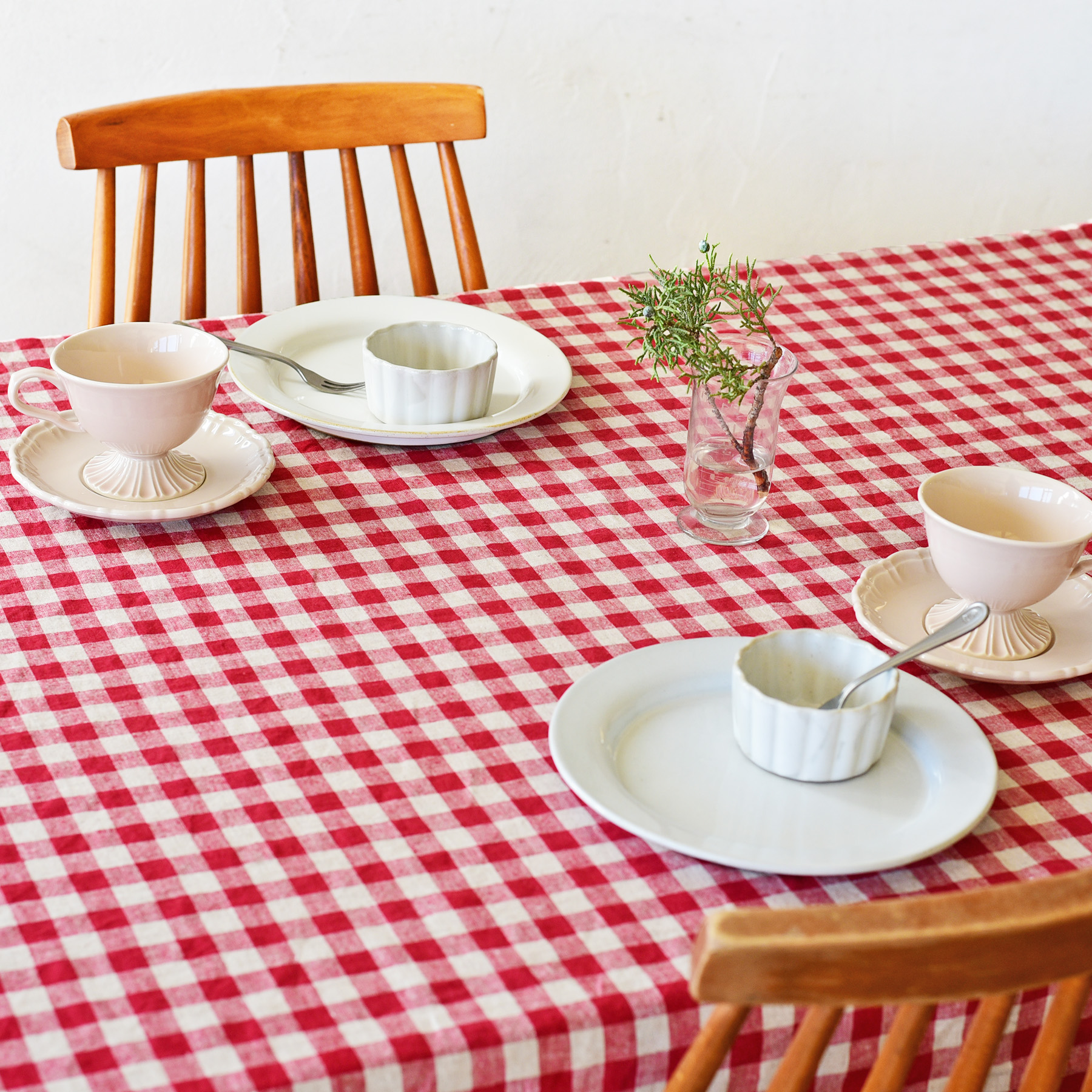 キッチンリネン :: テーブルクロス :: クルート(赤) テーブルクロス