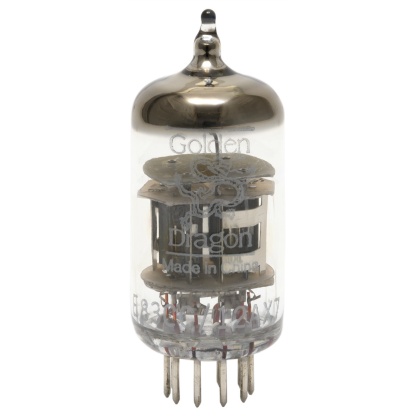 真空管 前段増幅用 双3極管 E83CC/12AX7A-GD Golden Dragon製｜電子