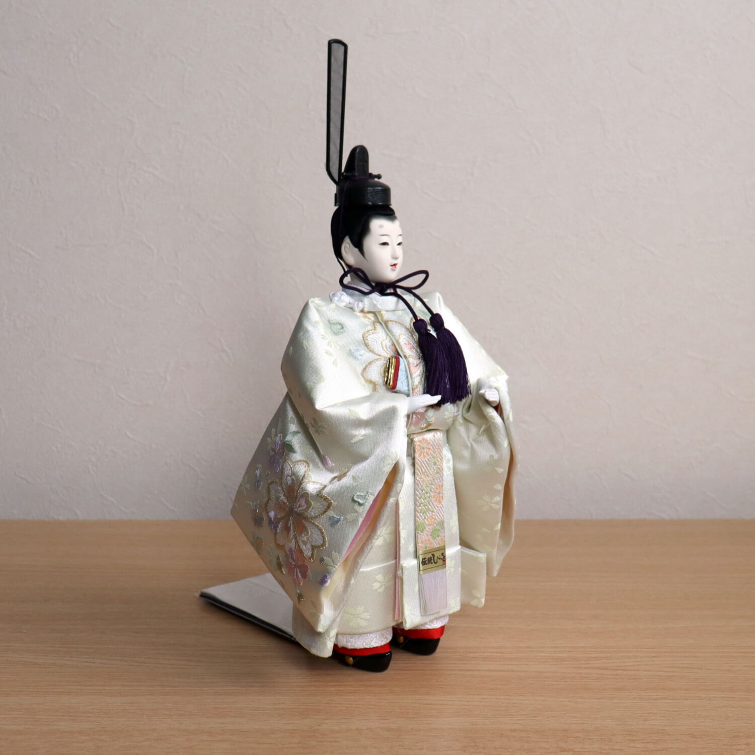 内閣総理大臣賞受賞作家 松宝作 三五親王 立雛 純白織物 雪輪に桜 本