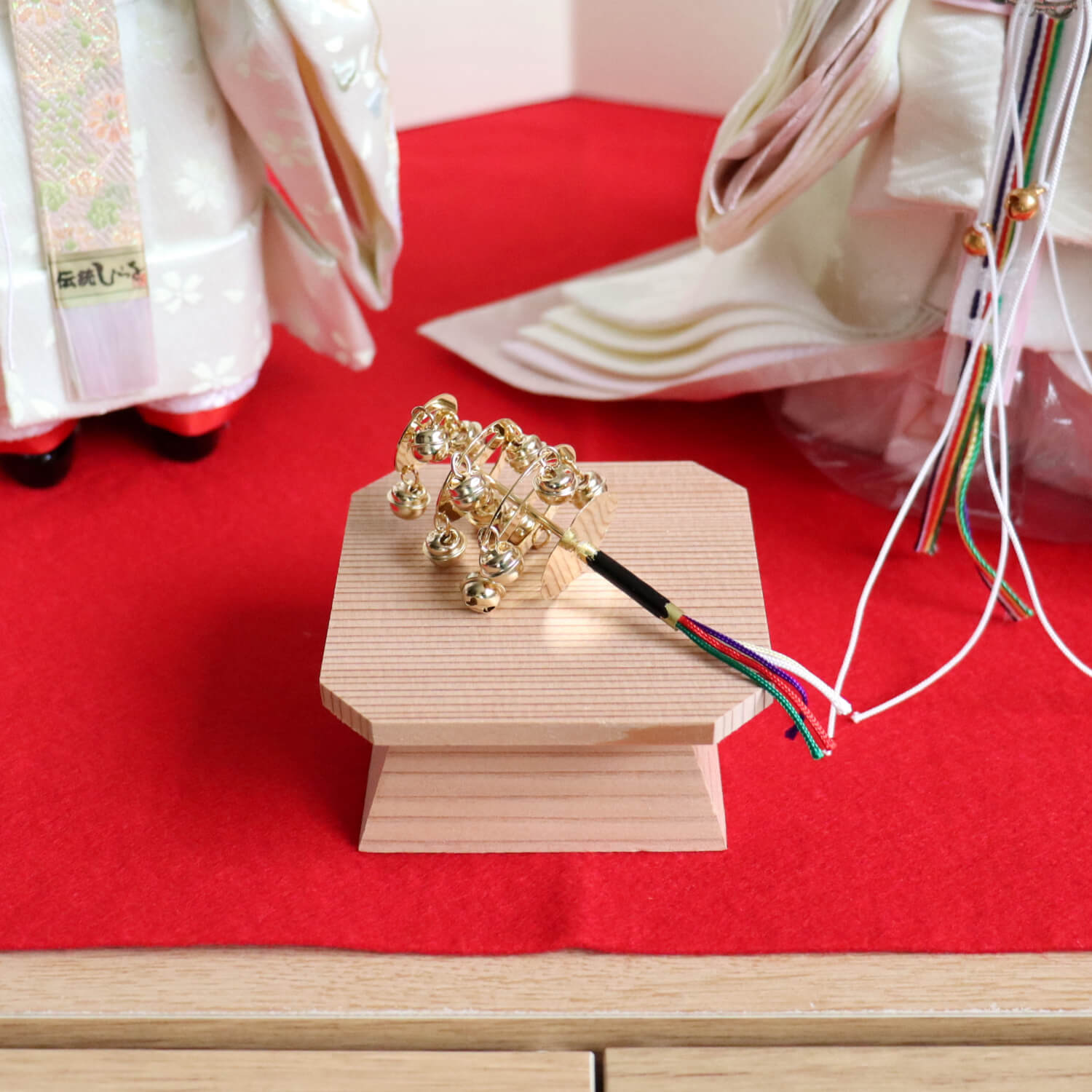 内閣総理大臣賞受賞作家 松宝作 三五親王 立雛 純白織物 雪輪に桜 本