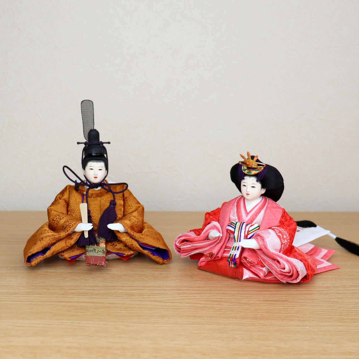 華峰作 柳三寸 正絹西陣織 黄櫨染 二曲一双 金ライン クリアフラワー桜