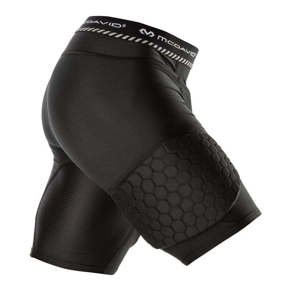 HEX® Basketball Compression Short With Thigh Pads (Black)| McDavid