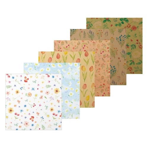 MDS BtoB |#包む ペーパー デザインペーパー フラワーペイント TE033