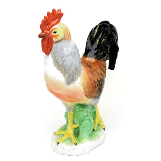ヘレンド(Herend) 鶏置物(高さ:40cm) 雄鶏(05030/CD)【現物写真