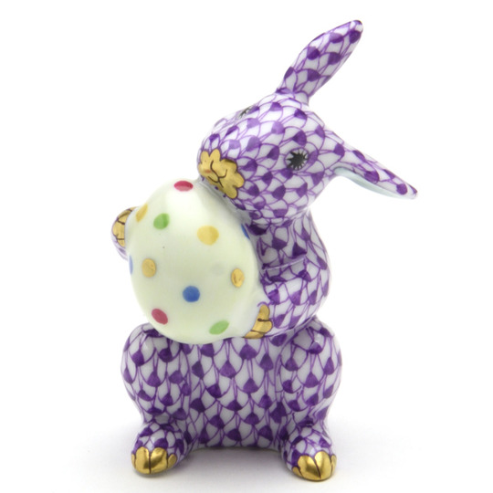 ヘレンド(Herend) うさぎ置物(高さ:6.5cm) イースターバニー(05436/VHL