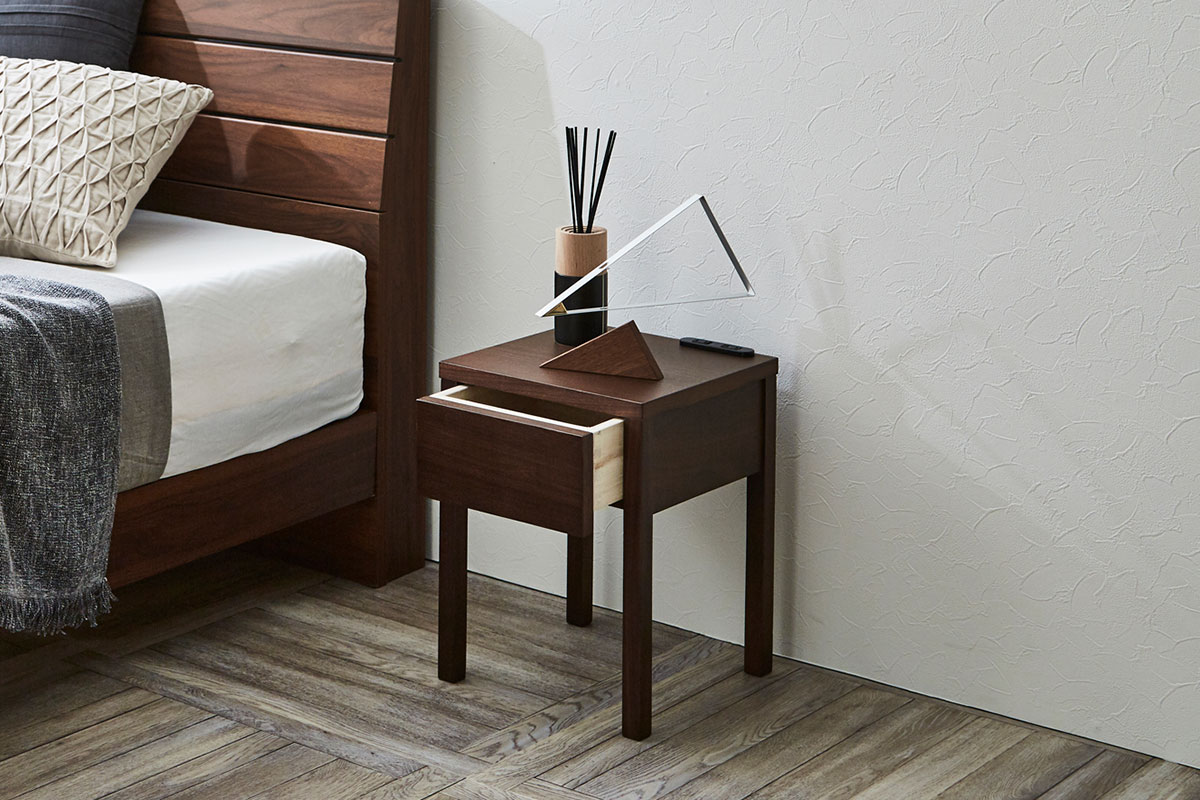 関家具 ナイトテーブル amando2 サイドテーブル コンパクトなナイト
