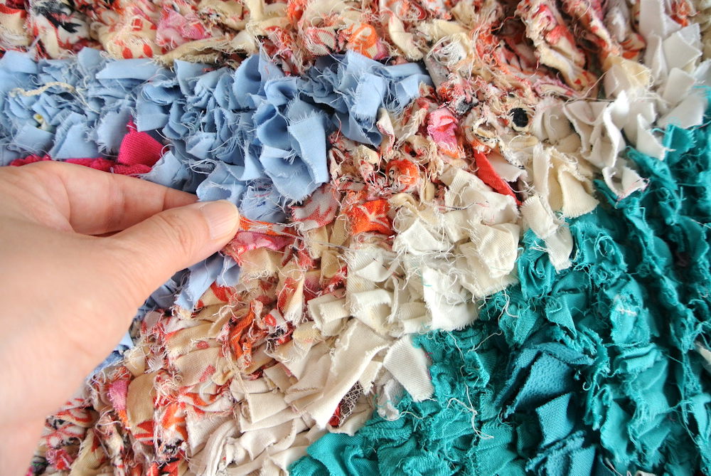 モロッコラグ｜ボシャルウィット・ミントグリーン×ピンク（約98×50cm