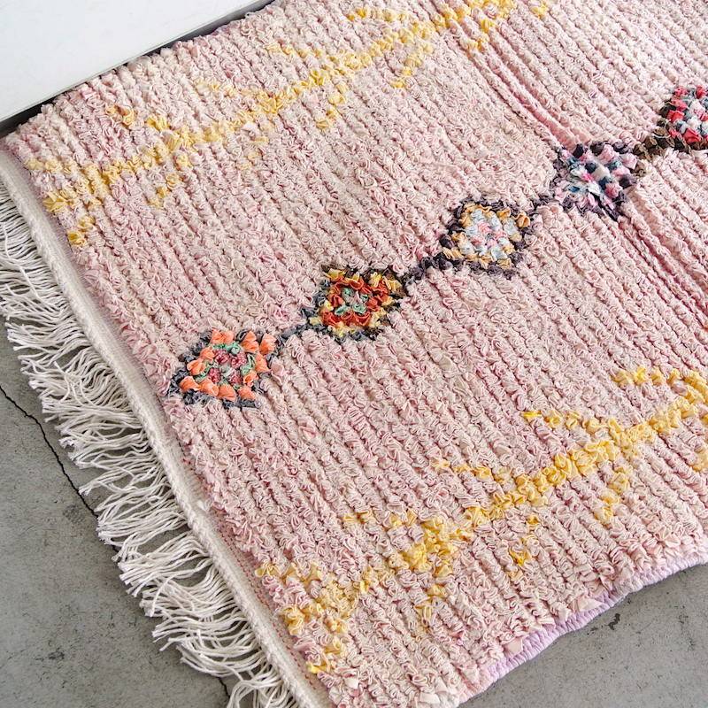 SALE】モロッコラグ｜ボシャルウィット・ピンクダイヤC（約96×73cm