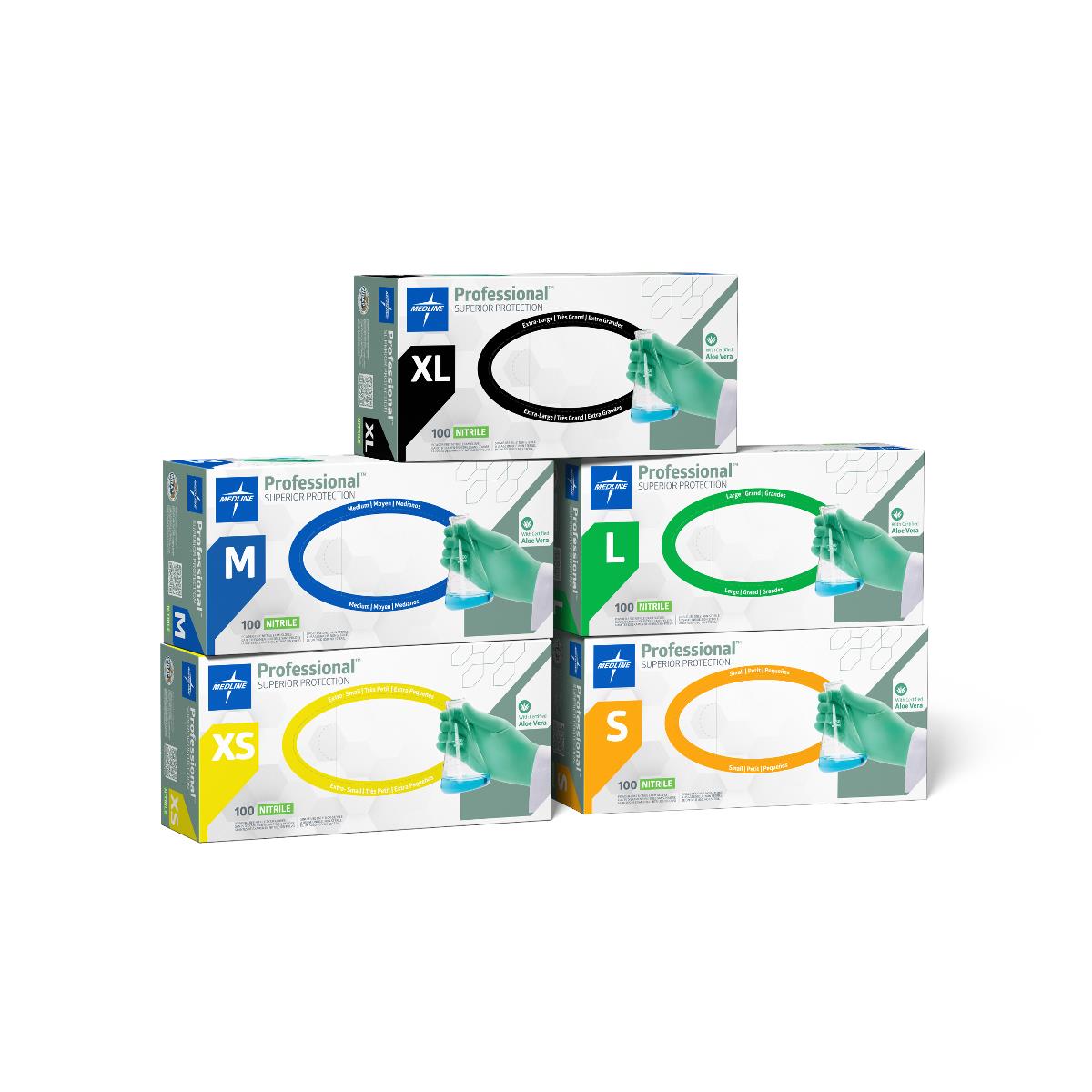 Medline Professional Nitrile Exam Gloves with Aloe | Medline