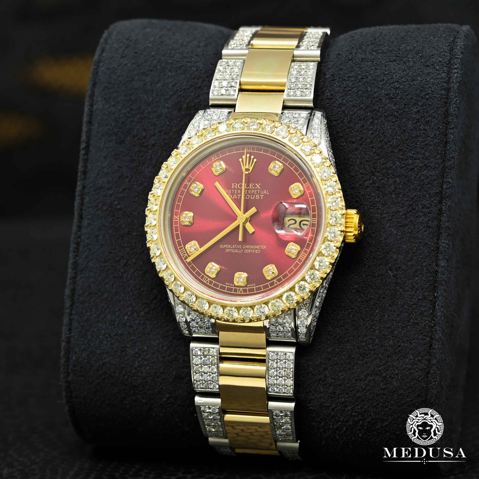 Rolex Watch | Rolex Datejust 36mm - Oyster Iced Red Men's Watch