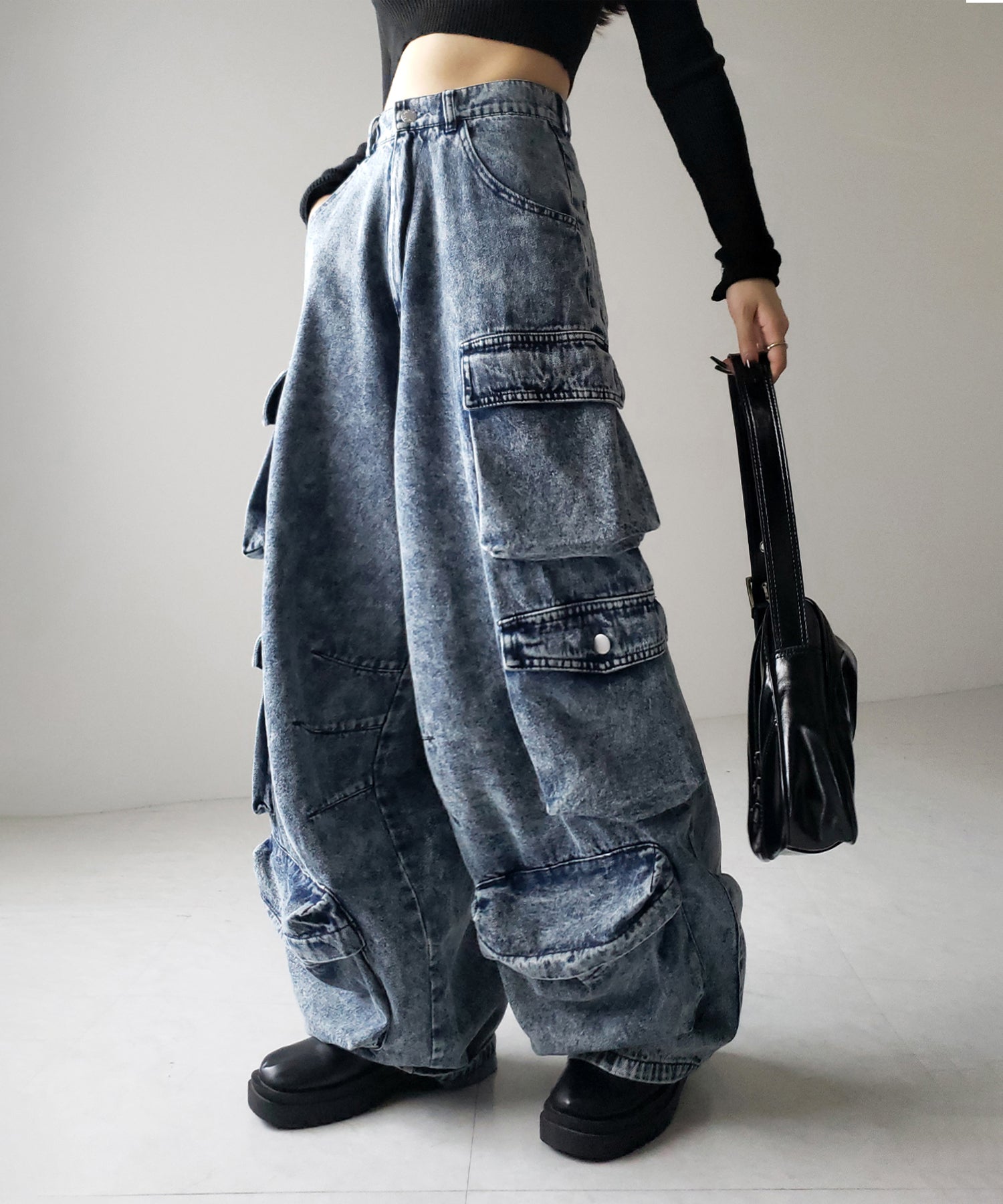 デニムセットアップ着用可能 】ヴィンテージケミカルブリーチヘビー