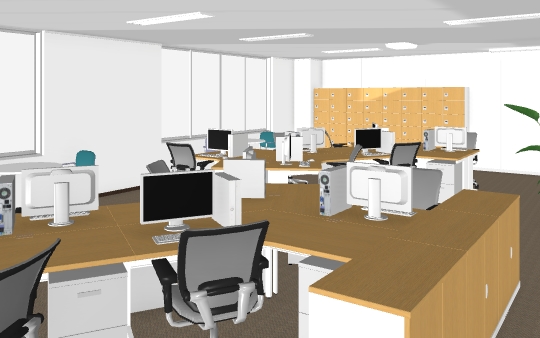 マンガの背景に使える3Dデータを新発売・第1弾はオフィス | メガソフト