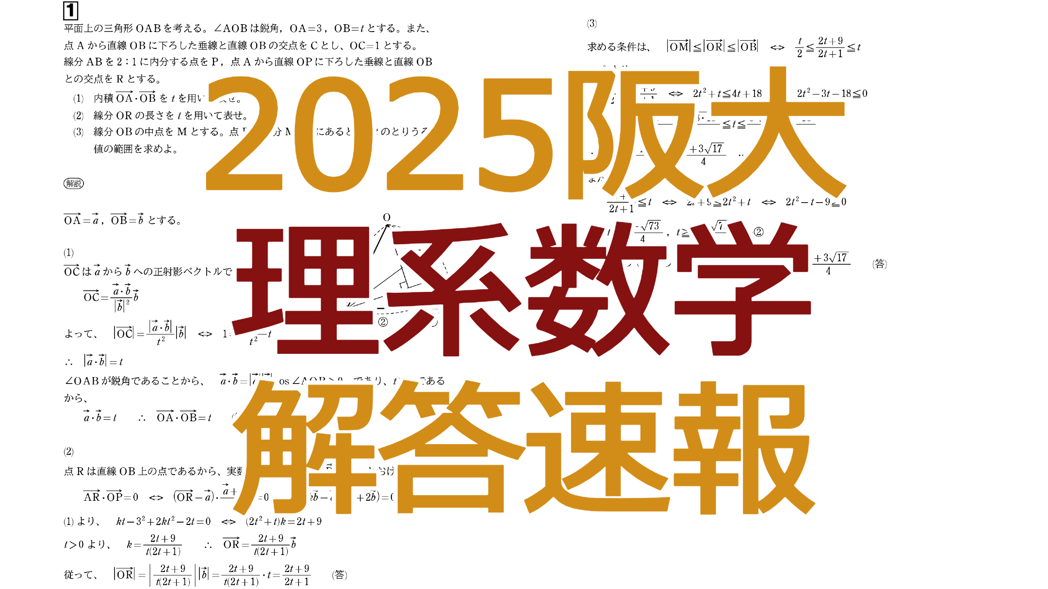2025阪大【理系数学】解答速報