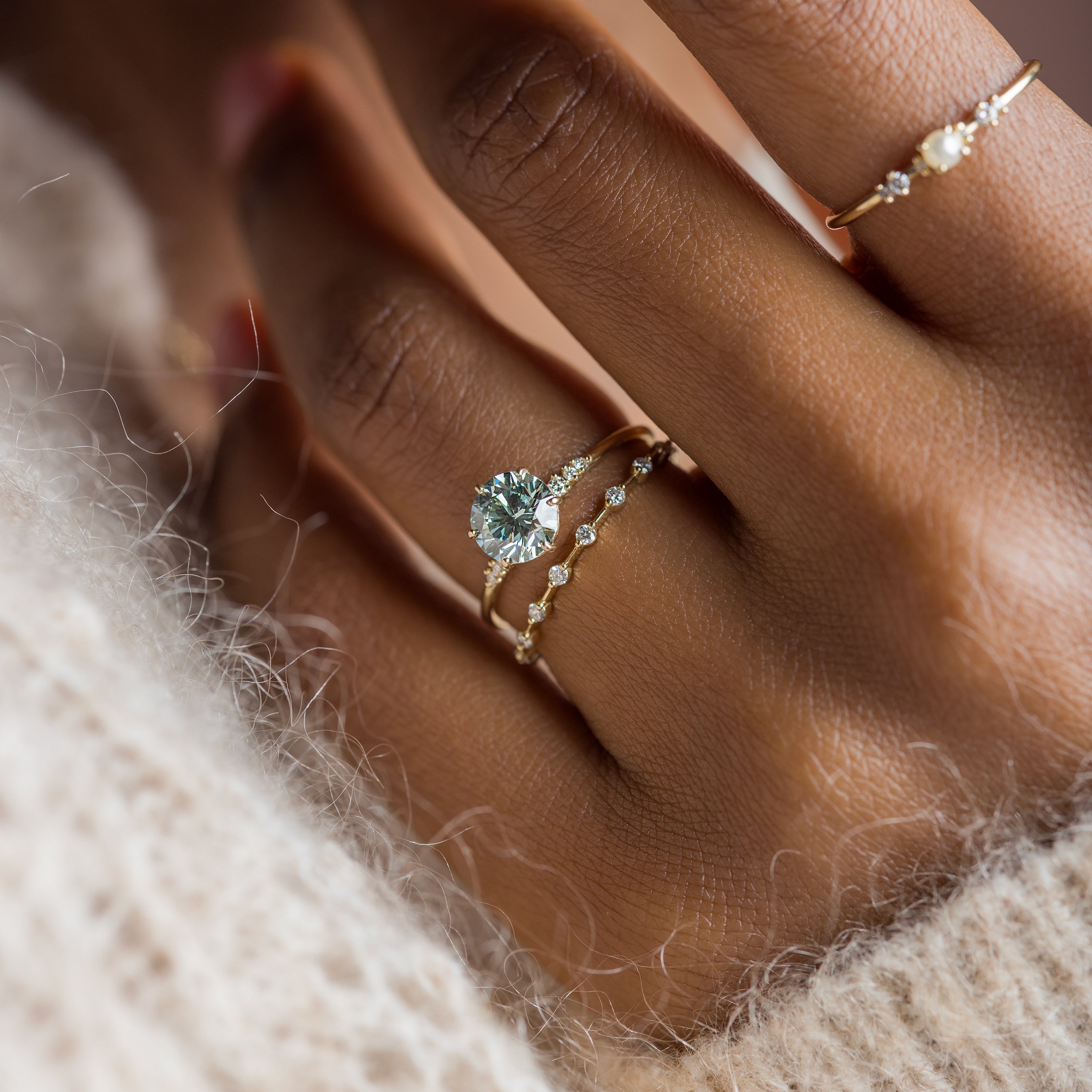 Poppy Seed Ring, 1.2ct. Lab-Grown Green Diamond | Melanie Casey