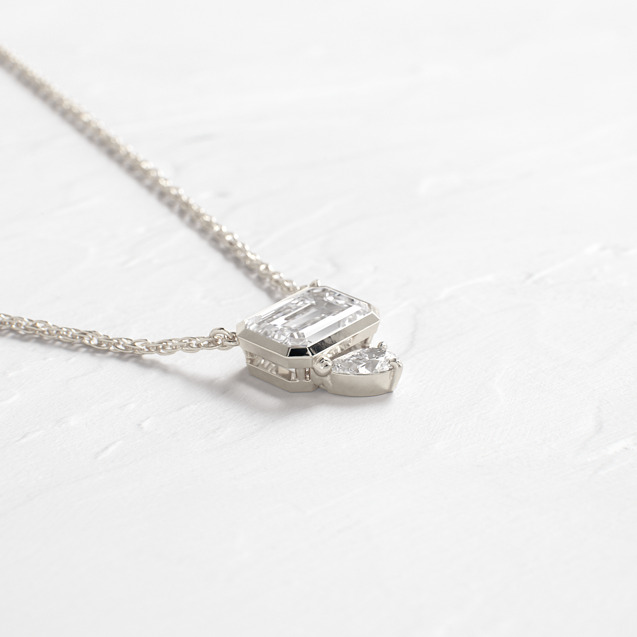 Littlefall Necklace, Emerald Cut | Melanie Casey