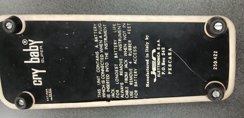 1970s Jen Crybaby Super Wah Pedal Made in Italy Model 250.422 Red Fase