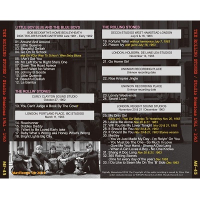 THE ROLLING STONES COMPLETE STUDIO SESSIONS 1961-1963 CD - Mellow