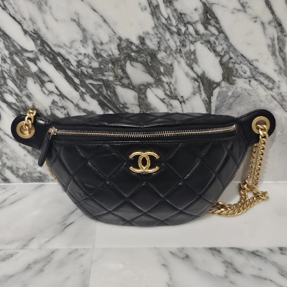 CHANEL 2024 Cruise Matelasse Coco Mark Caviar Skin 2WAY Waist