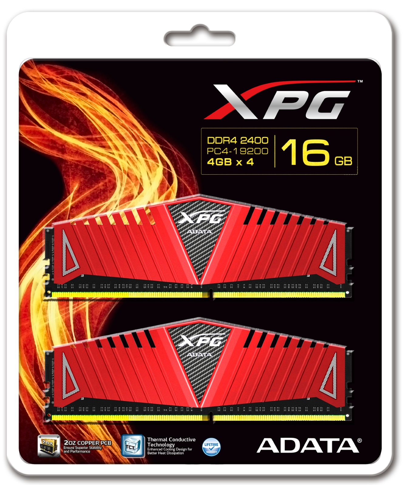 16GB AData XPG Z1 DDR4 2400MHz PC4-19200 CL16 Quad Channel Memory