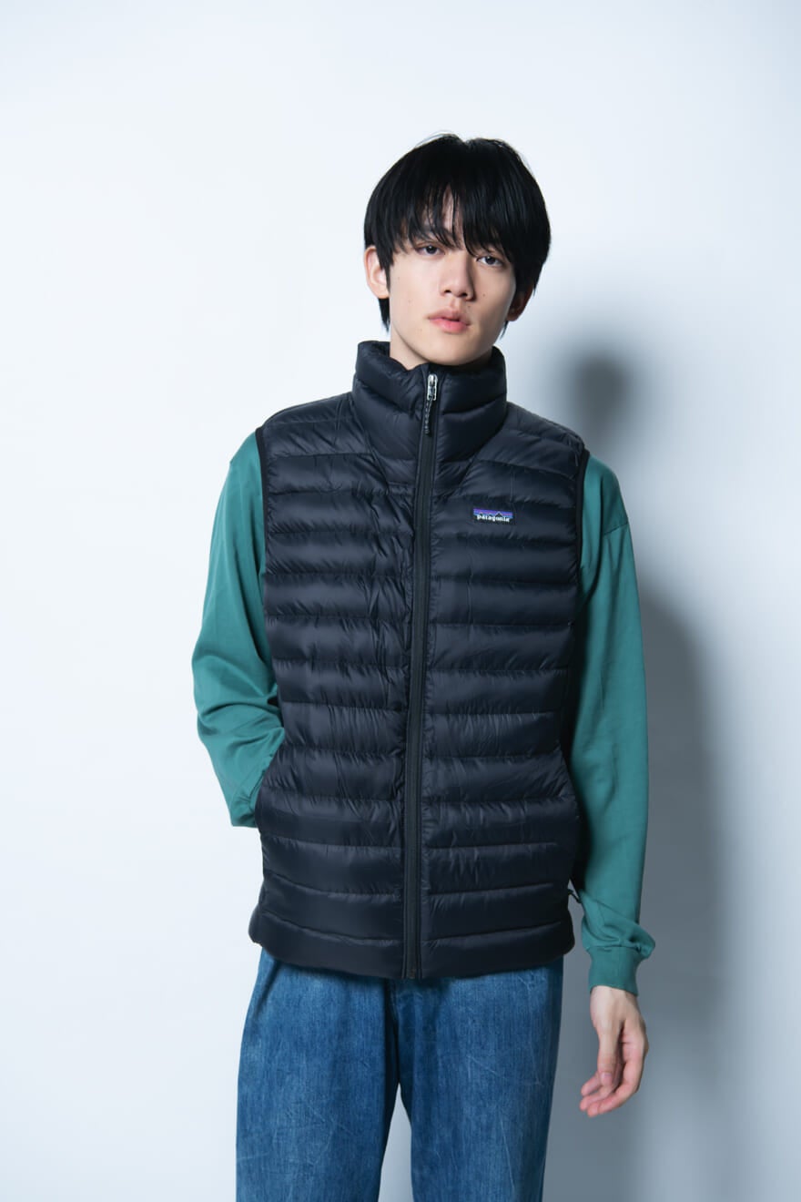 パタゴニア」の黒ダウンのBEST1は？ 服好きモデルが試着＆本音
