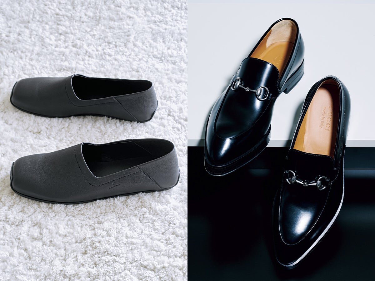 エルメス」のモカシンか、「グッチ」のローファーか。5月に買うべき黒