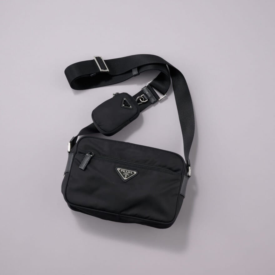 PRADA プラダ ナイロン レザー ショルダーバッグ プラダ PRADA レザー