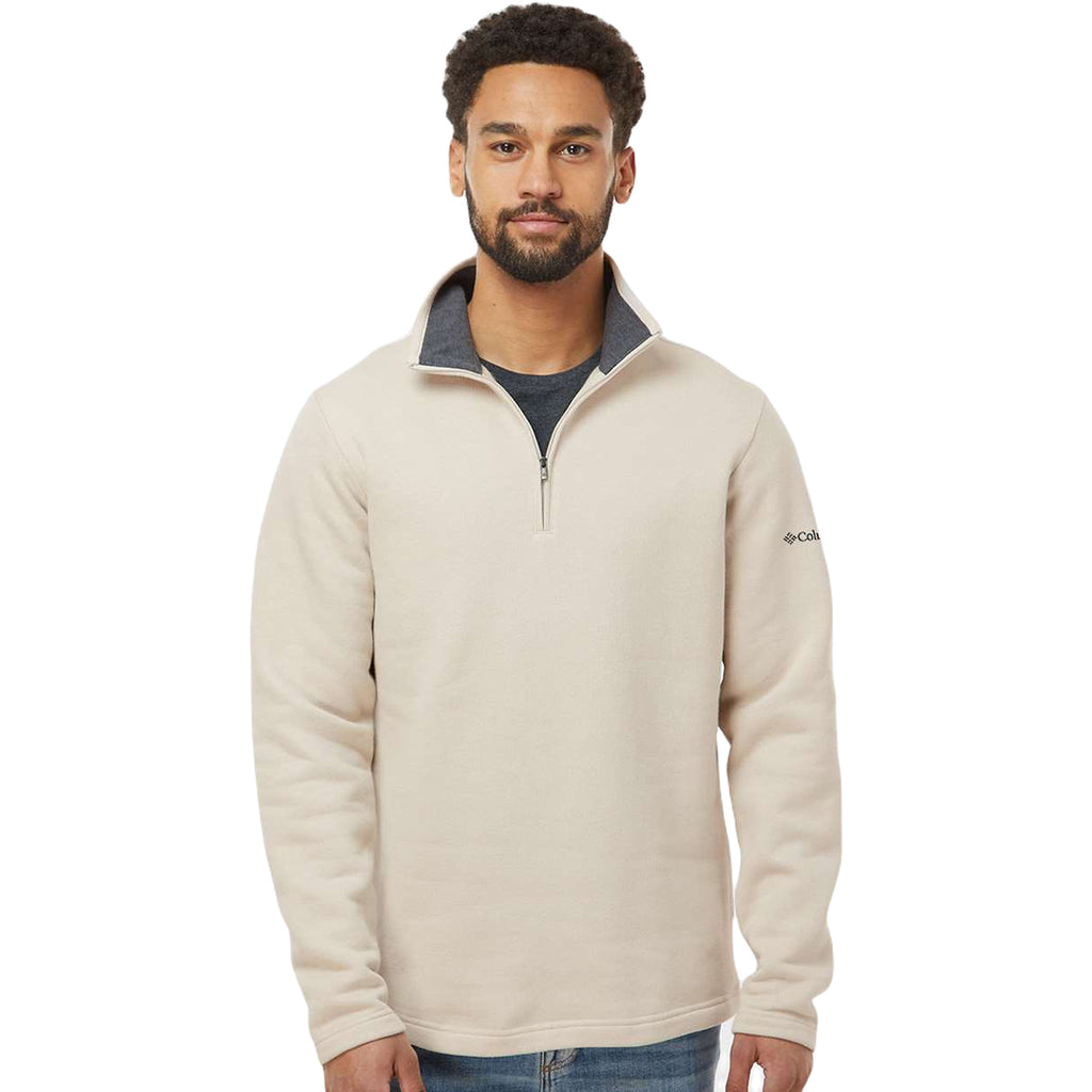 Columbia Men's Dark Stone Heather Great Hart Mountain III Half-Zip Pul