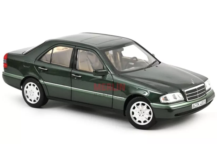1/18 Norev MERCEDES-Benz C-Class 1993 Green Metallic - Merlin Hobi