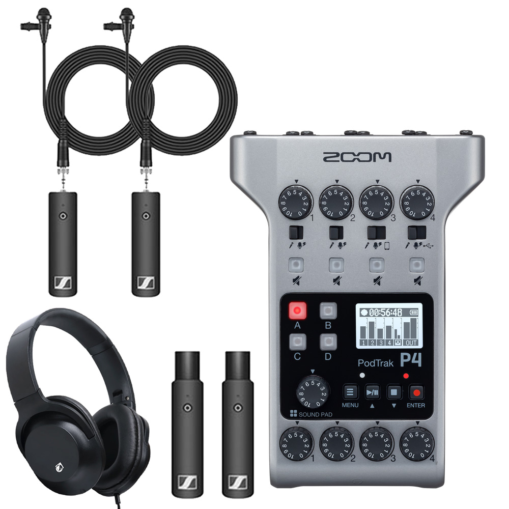 ZOOM 配信用オーディオインターフェイス POD TRAK P4(ゼンハイザー