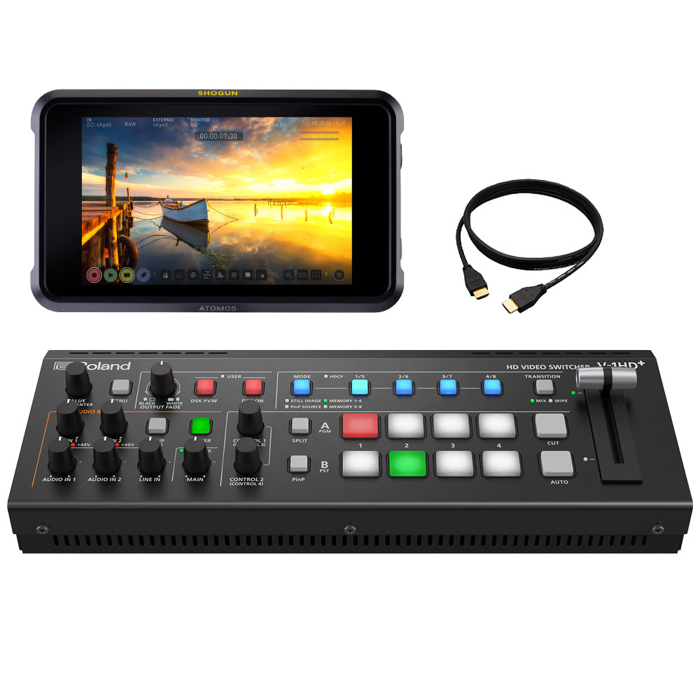 Roland ビデオスイッチャー V-1HD Plus (ATOMOS フィールドモニター