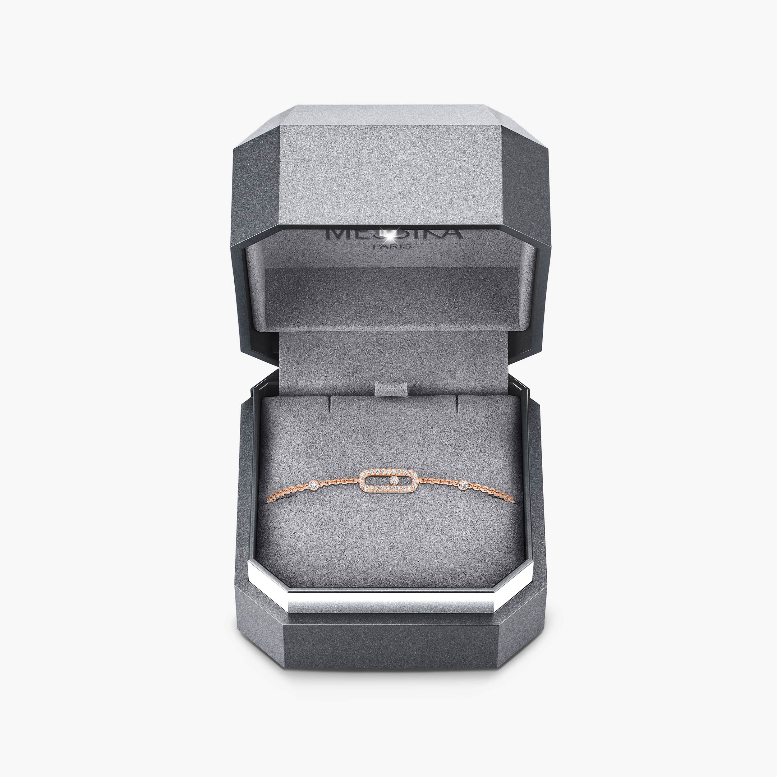 ムーヴ クラシック》 ピンクゴールド＆ダイヤモンド ブレスレット