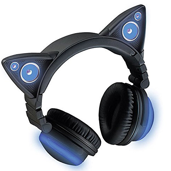 Brookstone ／ Wireless Cat Ear Headphones - 8色に光る！ネコ耳
