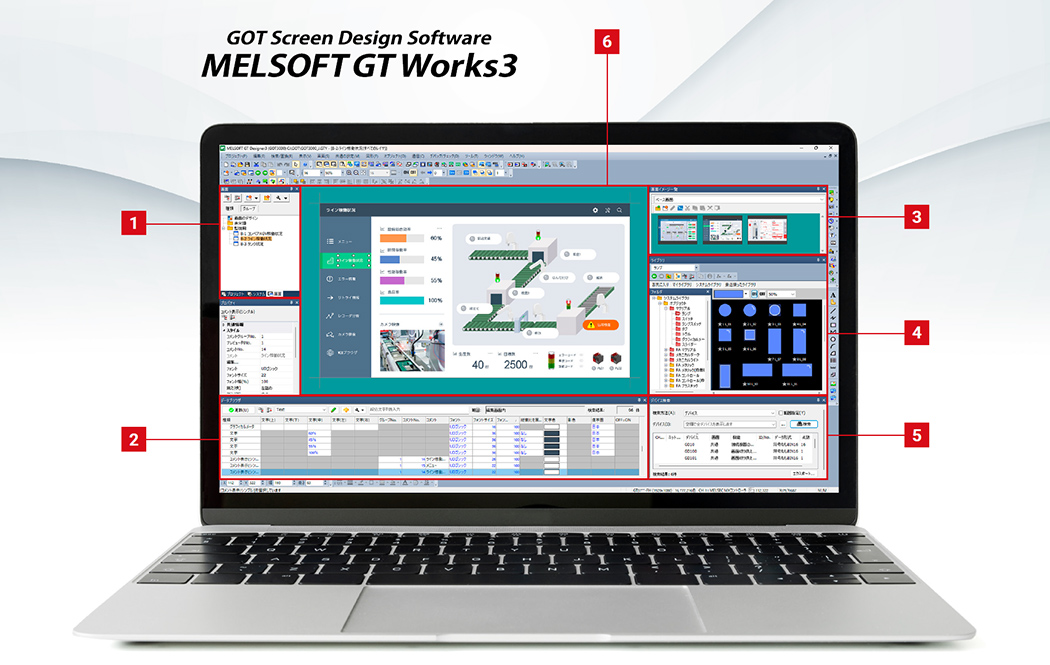 画面構成 | MELSOFT GT Works3 | 表示器 MELHMI-GOT | 製品情報 | 三菱