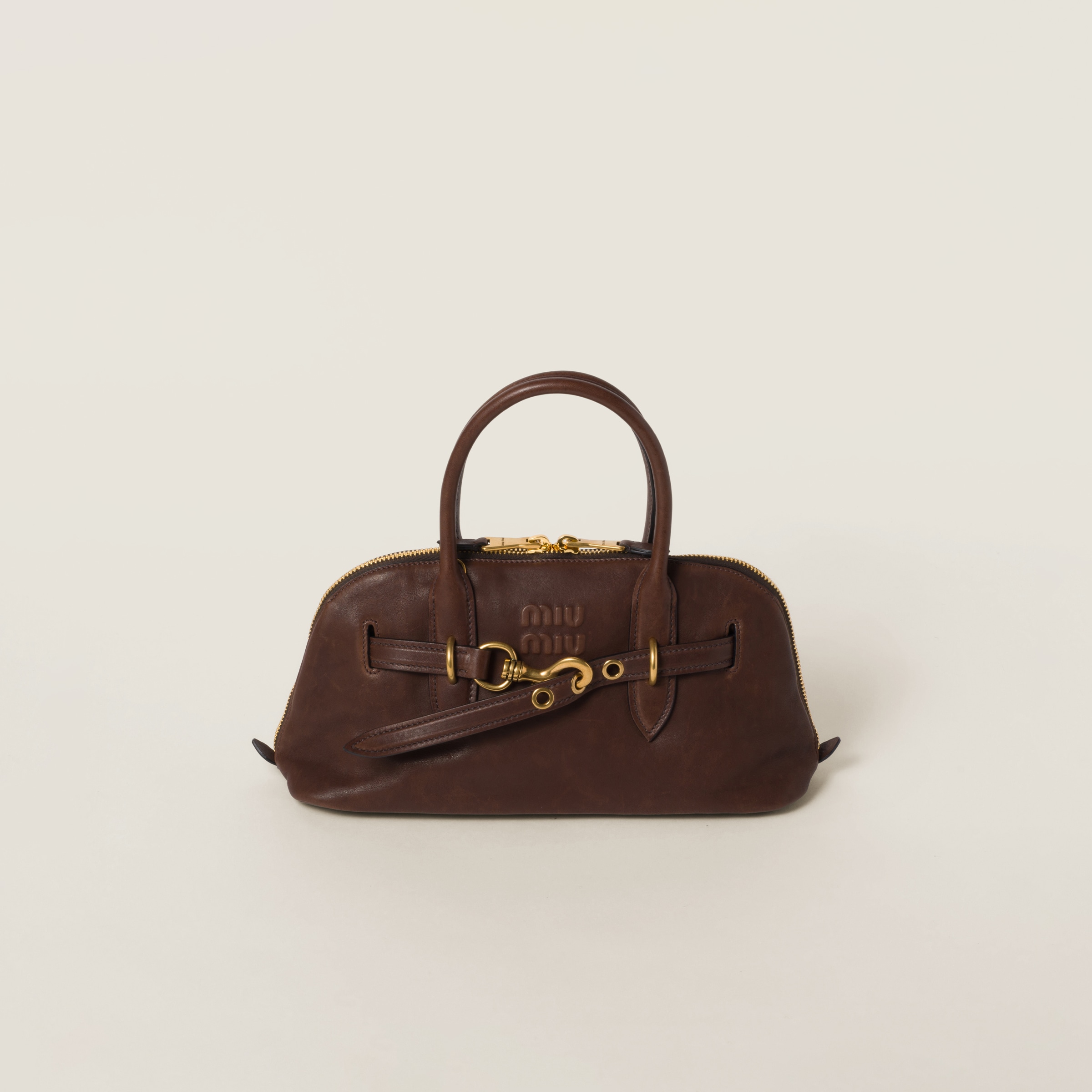 Oak Aventure Nappa Leather Top-handle Bag | Miu Miu
