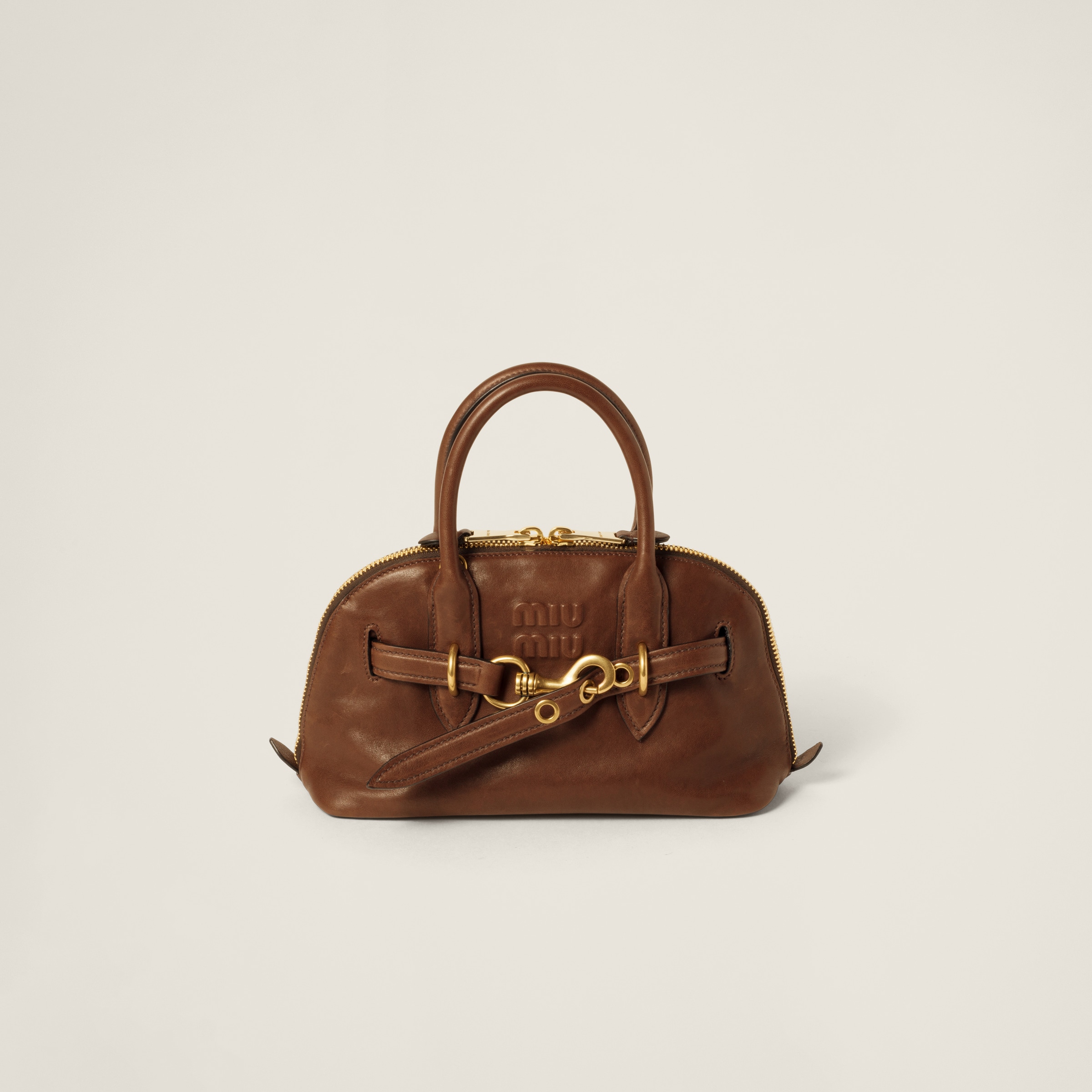 Oak Aventure Nappa Leather Top-handle Bag | Miu Miu