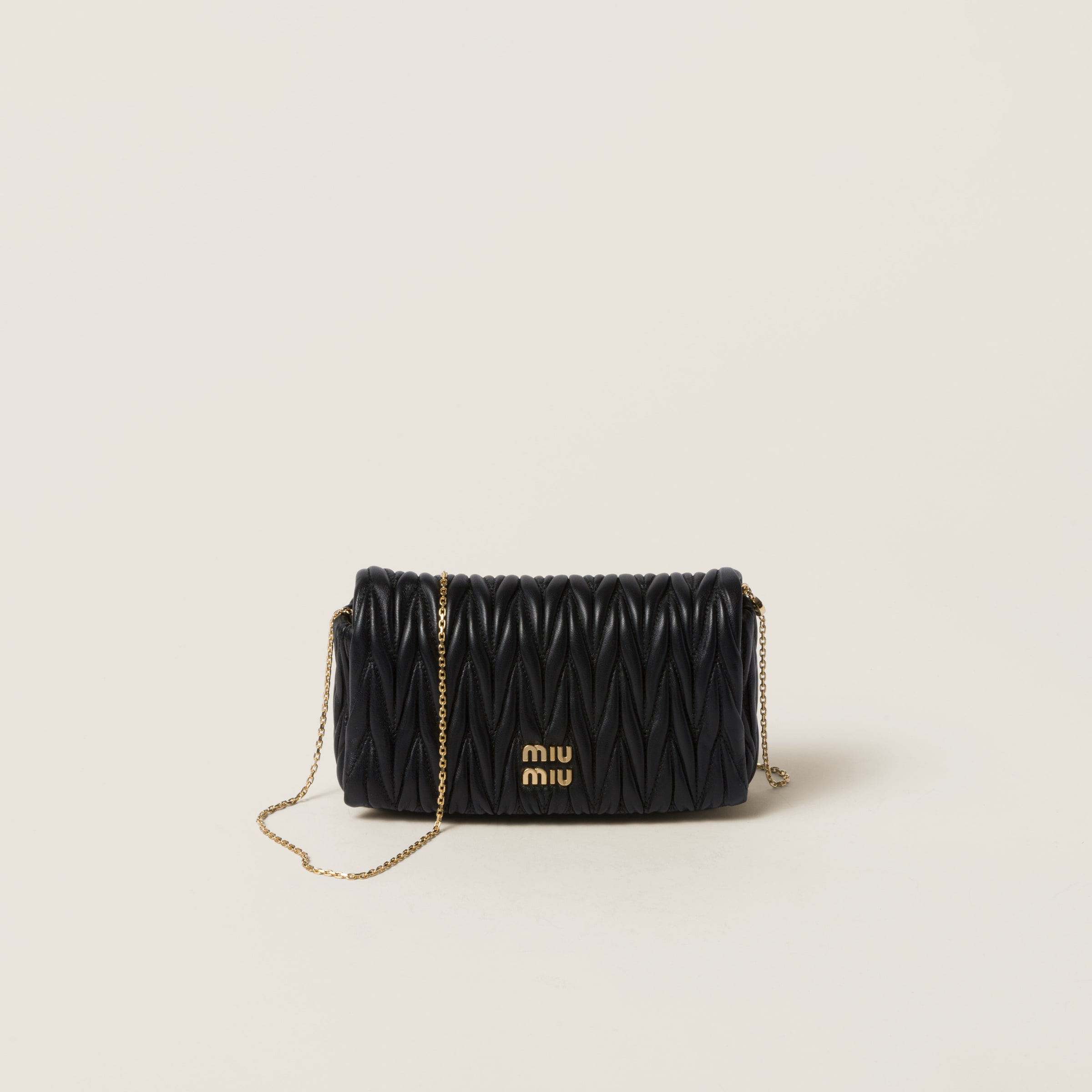 Black Wander Embroidered Duchesse Mini-bag | Miu Miu