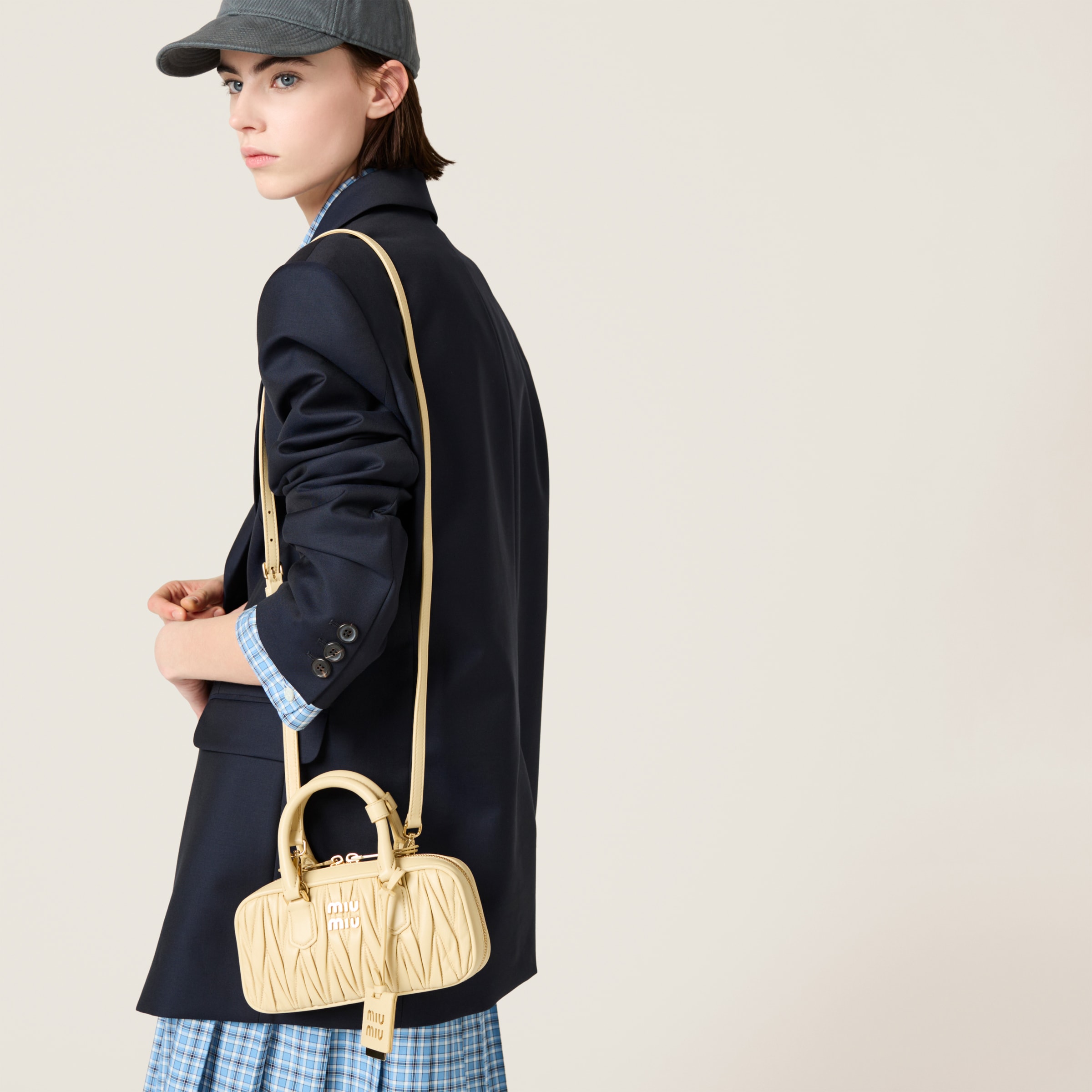 Soy Green Arcadie Matelassé Nappa Leather Mini-bag | Miu Miu