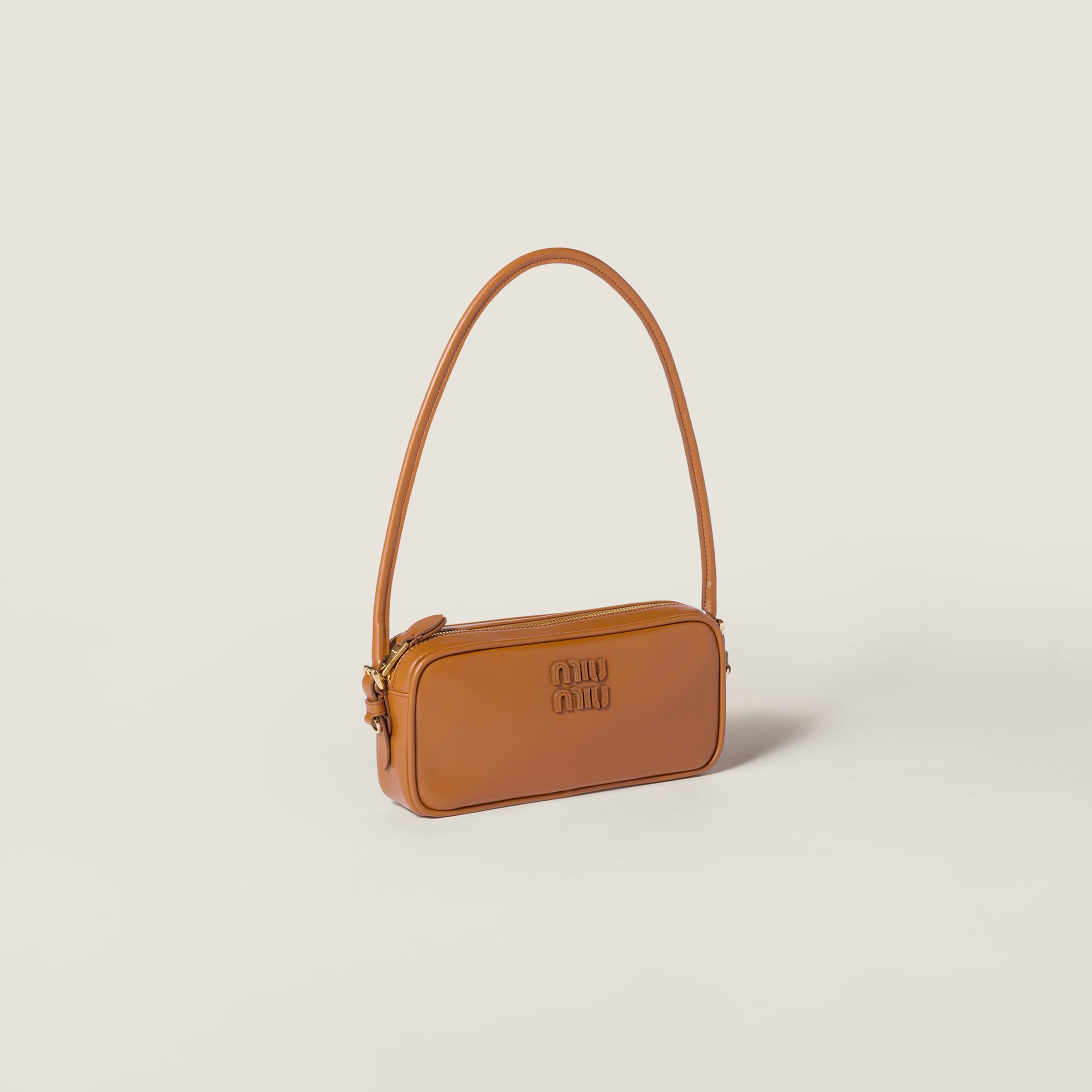 Cognac Leather Pouch | Miu Miu
