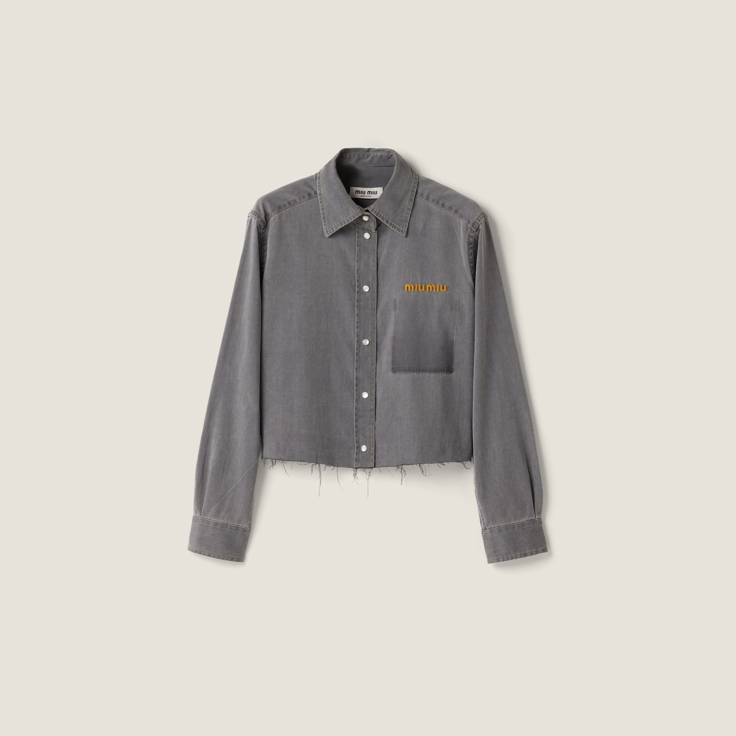 Emerald/white Checked Shirt | Miu Miu