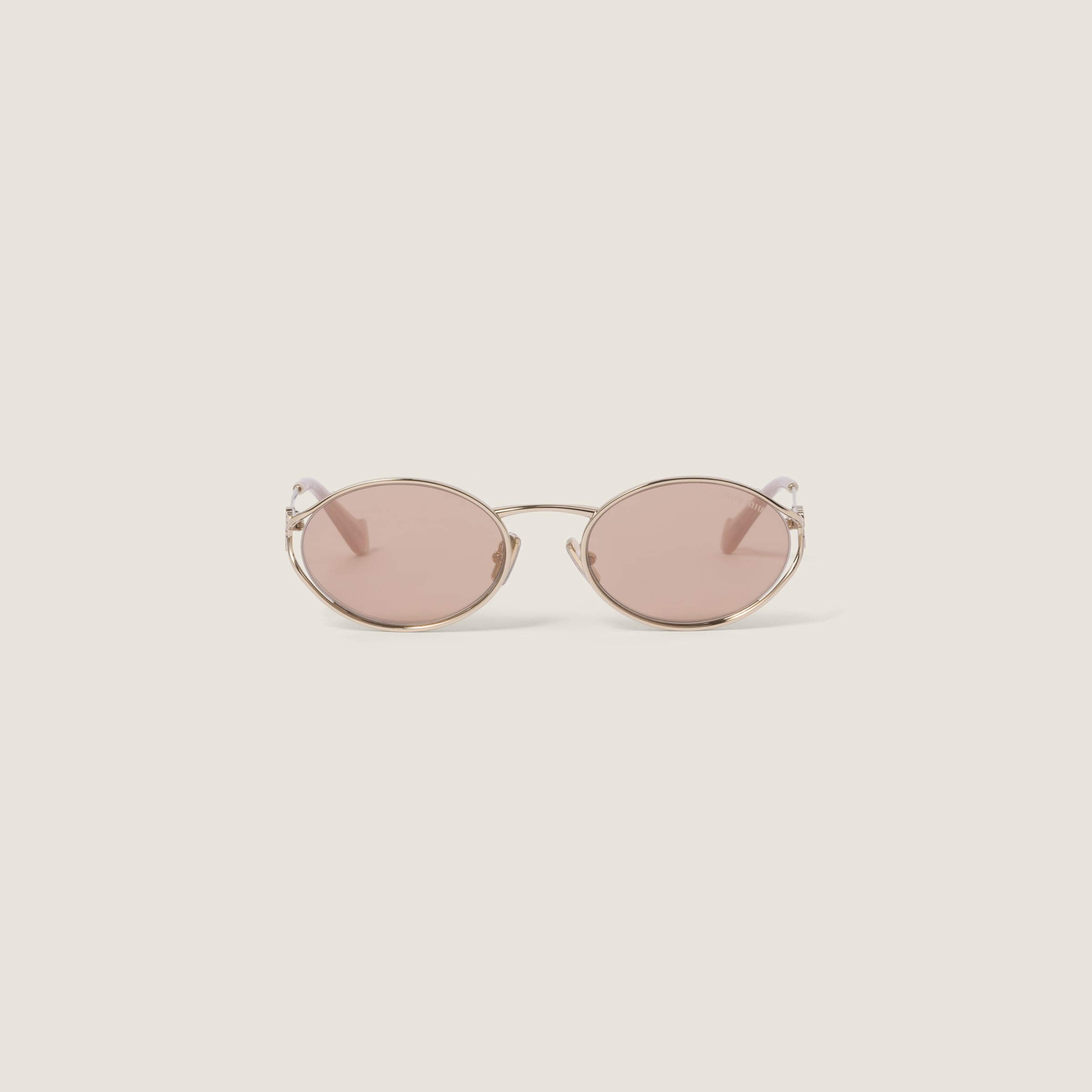 Rose Gold Lenses Miu Miu Logo Sunglasses | Miu Miu