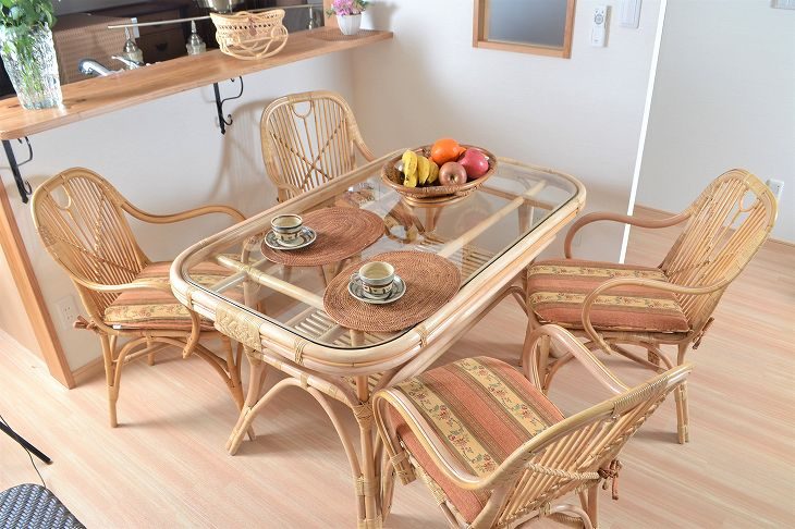 ダイニングテーブル｜TA-049｜ラタンダイニングテーブル・籐テーブル