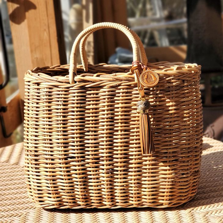 紅籐バスケットバッグL｜BP-005 | 籐家具職人の店みうらラタン