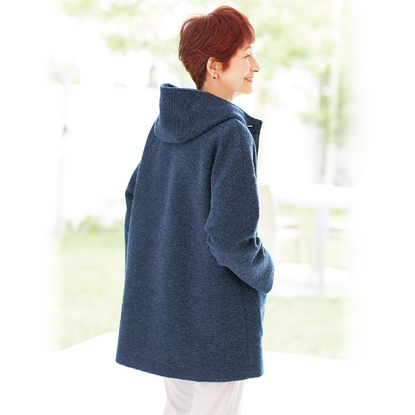 イタリア製生地使用 フーディコート 大きいサイズ M LL 4L | 京都通販