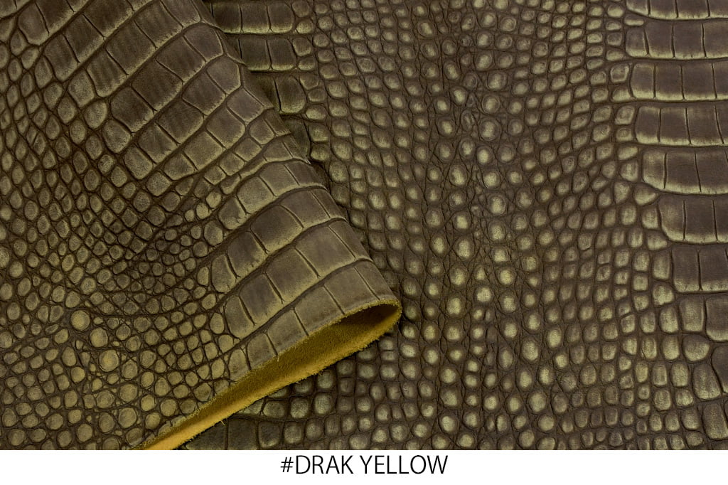 アウトレット】イタリア産クロコ型押しヌバックレザー｜革販売ミヤツグ