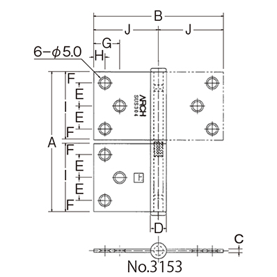 株式会社水上 / No.4130. 3153. 3155(ケンヨウ丁番)